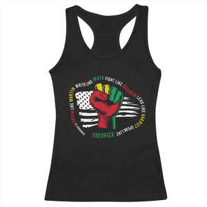 Black Civil Rights Racerback Tank Top Dream Like Martin Write Like Maya Fight Like Macolm Lead Like Harriet Speak Like Fredrick TS09 Black Print Your Wear
