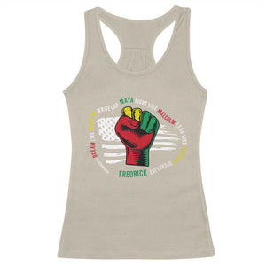 Black Civil Rights Racerback Tank Top Dream Like Martin Write Like Maya Fight Like Macolm Lead Like Harriet Speak Like Fredrick TS09 Sand Print Your Wear