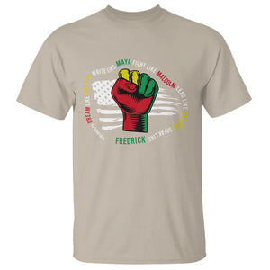 Black History Month T Shirt Dream Like Martin Write Like Maya Fight Like Malcolm Lead Like Harriet Speak Like Fredrick TS09 Sand Printyourwear