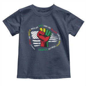 Black Civil Rights Toddler T Shirt Dream Like Martin Write Like Maya Fight Like Macolm Lead Like Harriet Speak Like Fredrick TS09 Navy Print Your Wear