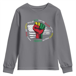 Black Civil Rights Youth Sweatshirt Dream Like Martin Write Like Maya Fight Like Macolm Lead Like Harriet Speak Like Fredrick TS09 Charcoal Print Your Wear