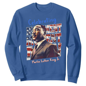 Martin Luther King Jr. Sweatshirt MLK Day Movement Moment Man Black History Month TS09 Royal Blue Printyourwear