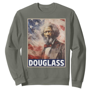 Frederick Douglass Sweatshirt African American Hero Black History Month TS09 Military Green Printyourwear