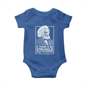 Frederick Douglass Baby Onesie If There Is No Struggle There Is No Progress Black Civil Rights BHM TS09 Royal Blue Print Your Wear