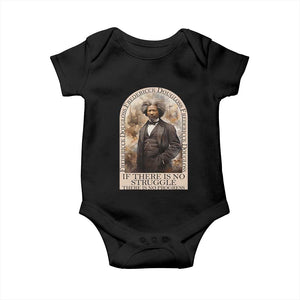Frederick Douglass Baby Onesie If There Is No Struggle There Is No Progress BHM Black Civil Rights TS09 Black Print Your Wear
