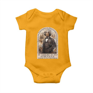 Frederick Douglass Baby Onesie If There Is No Struggle There Is No Progress BHM Black Civil Rights TS09 Gold Print Your Wear