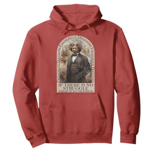 Frederick Douglass Hoodie If There Is No Struggle There Is No Progress Black History Month TS09 Red Printyourwear