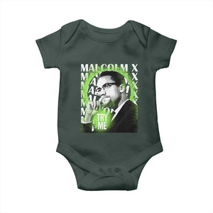 Malcolm X Baby Onesie Try Me Aesthetic Art Black Civil Rights BHM TS09 Print Your Wear