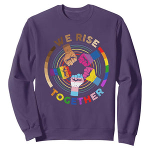 Black History Month Sweatshirt We Rise Together Equality Awesome Melanin LGBT TS09 Purple Printyourwear