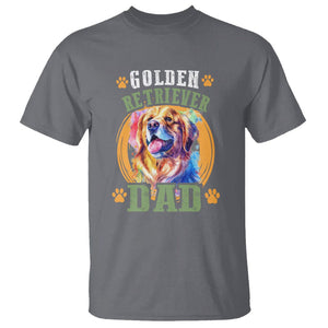 Golden Retriever Dad Dog Dad Father's Day T Shirt TS09 Charcoal Print Your Wear