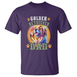 Golden Retriever Dad Dog Dad Father's Day T Shirt TS09 Purple Print Your Wear