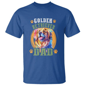 Golden Retriever Dad Dog Dad Father's Day T Shirt TS09 Royal Blue Print Your Wear