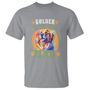 Golden Retriever Dad Dog Dad Father's Day T Shirt TS09 Sport Gray Print Your Wear