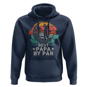 Golf Dad Hoodie Funny Best Papa By Par Golf Player Dad Father's Day TS09 Navy Print Your Wear
