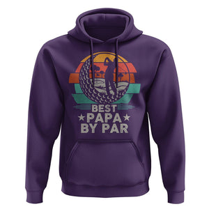 Golf Dad Hoodie Funny Best Papa By Par Golf Player Dad Father's Day TS09 Purple Print Your Wear