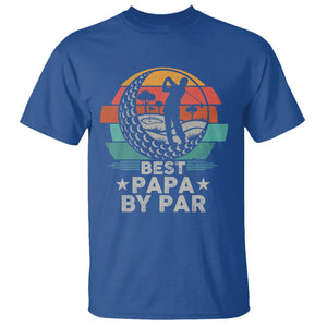 Golf Dad T Shirt Funny Best Papa By Par Golf Player Dad Father's Day TS09 Royal Blue Print Your Wear