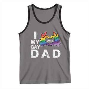 Father's Day LGBT Pride Tank Top I Love My Gay Dad TS09 Deep Heather Black Print Your Wear