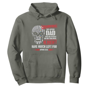Autism Awareness Hoodie Warning This Autism Dad Uses His Patience On His Children Father's Day TS09 Military Green Print Your Wear