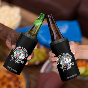 Autism Awareness 4 in 1 Can Cooler Tumbler Grandpa Grandson Best Friend For Life Father's Day TS09 Print Your Wear