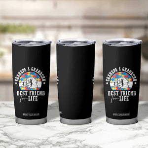 Autism Awareness Tumbler Cup Grandpa Grandson Best Friend For Life Father's Day TS09 Print Your Wear