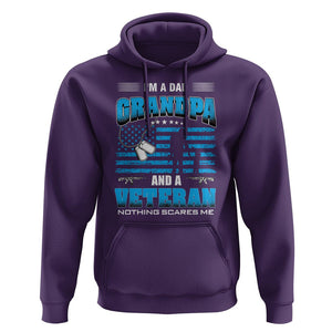 Veteran Grandpa Father's Day Hoodie I'm A Dad Grandpa And A Veteran Nothing Scares Me TS09 Purple Print Your Wear