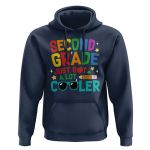 Funny Second Grade Hoodie Just Got A Lot Cooler TS09 Navy Print Your Wear