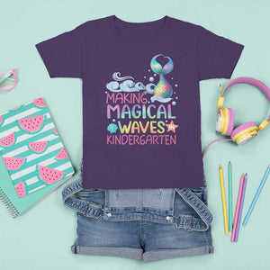 Kindergarten Mermaid T Shirt For Kid Making Magical Waves In Kindergarten TS09 Purple Print Your Wear