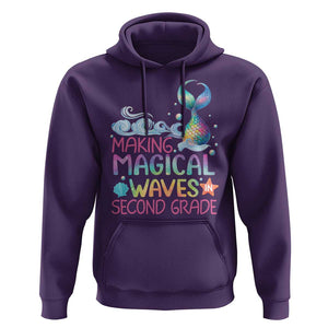 2nd Grade Mermaid Hoodie Making Magical Waves In Second Grade TS09 Purple Print Your Wear