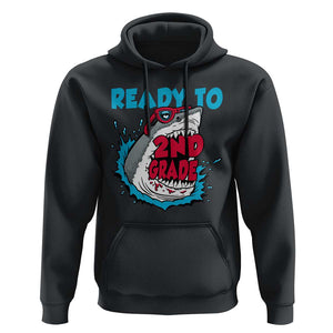 Funny Shark Ready To Attack 2nd Grade Hoodie TS09 Black Print Your Wear