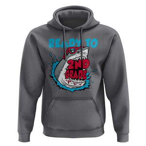 Funny Shark Ready To Attack 2nd Grade Hoodie TS09 Charcoal Print Your Wear
