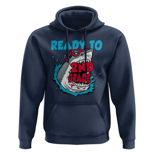 Funny Shark Ready To Attack 2nd Grade Hoodie TS09 Navy Print Your Wear