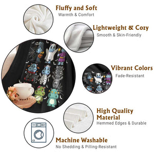 Halloween Cute Baby Pygmy Hippo Throw Blanket TS09 Print Your Wear