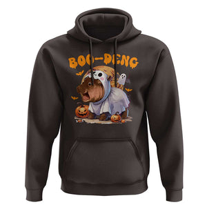 Halloween Boo Deng Hoodie Baby Pygmy Hippo Cute Ghost TS09 Dark Chocolate Print Your Wear