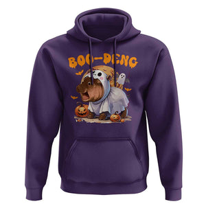 Halloween Boo Deng Hoodie Baby Pygmy Hippo Cute Ghost TS09 Purple Print Your Wear