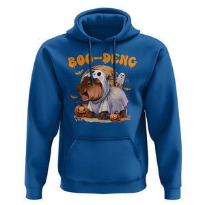 Halloween Boo Deng Hoodie Baby Pygmy Hippo Cute Ghost TS09 Royal Blue Print Your Wear
