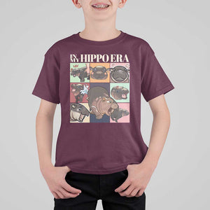 Cute Baby Pygmy Hippo Thailand T Shirt For Kid In My Hippo Era MooDeng Meme TS09 Maroon Print Your Wear