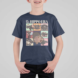 Cute Baby Pygmy Hippo Thailand T Shirt For Kid In My Hippo Era MooDeng Meme TS09 Navy Print Your Wear