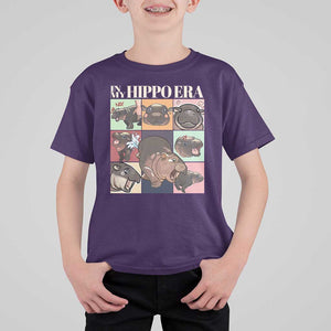 Cute Baby Pygmy Hippo Thailand T Shirt For Kid In My Hippo Era MooDeng Meme TS09 Purple Print Your Wear