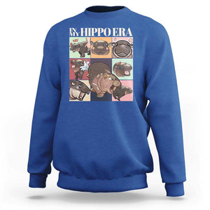 Cute Baby Pygmy Hippo Thailand Sweatshirt In My Hippo Era MooDeng Meme TS09 Royal Blue Print Your Wear