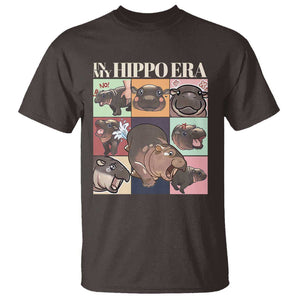 Cute Baby Pygmy Hippo Thailand T Shirt In My Hippo Era MooDeng Meme TS09 Dark Chocolate Print Your Wear