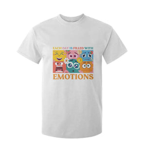 Mental Health T Shirt For Kid Each Day Is Filled With Emotions TS09 White Print Your Wear