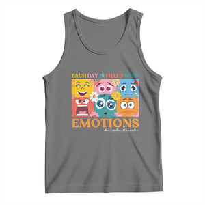 Mental Health Tank Top Each Day Is Filled With Emotions TS09 Black Heather Print Your Wear
