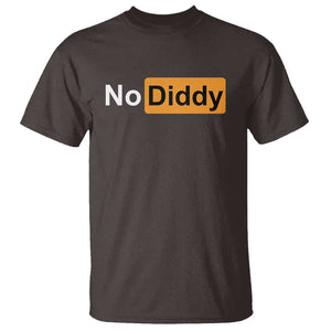 No Diddy T Shirt Funny Sarcastic Diddy Party TS09 Dark Chocolate Print Your Wear
