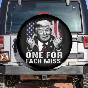 Trump Failed Assassination Spare Tire Cover One For Each Miss Middle Finger TS09 No hole Black Print Your Wear