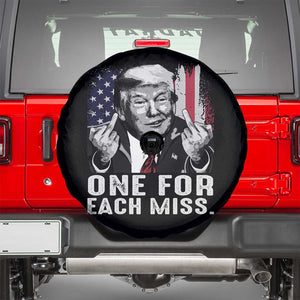Trump Failed Assassination Spare Tire Cover One For Each Miss Middle Finger TS09 Black Print Your Wear