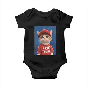 Trump Cat Baby Onesie Cute Cats For Trump American President TS09 Black Print Your Wear