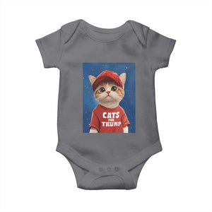 Trump Cat Baby Onesie Cute Cats For Trump American President TS09 Charcoal Print Your Wear