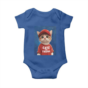Trump Cat Baby Onesie Cute Cats For Trump American President TS09 Royal Blue Print Your Wear