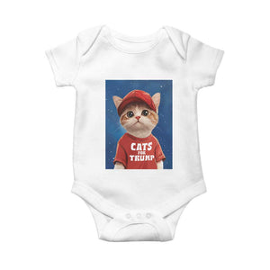 Trump Cat Baby Onesie Cute Cats For Trump American President TS09 White Print Your Wear