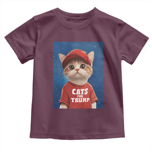 Trump Cat Baby Shirt Cute Cats For Trump American President TS09 Maroon Print Your Wear